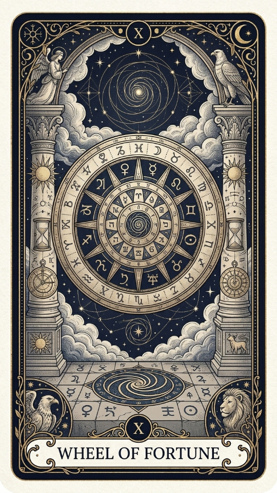 運命の輪(Wheel of Fortune)のタロットカード