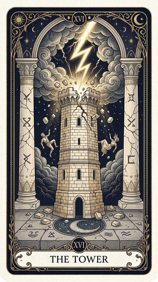 塔(The Tower)のタロットカード