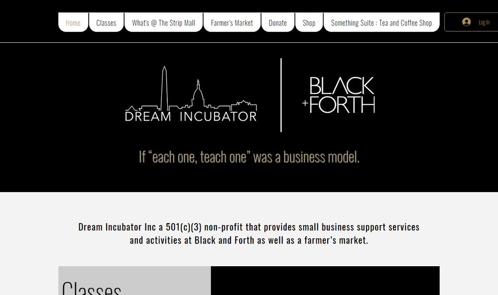Black + Forth公式サイトのファーストビュー